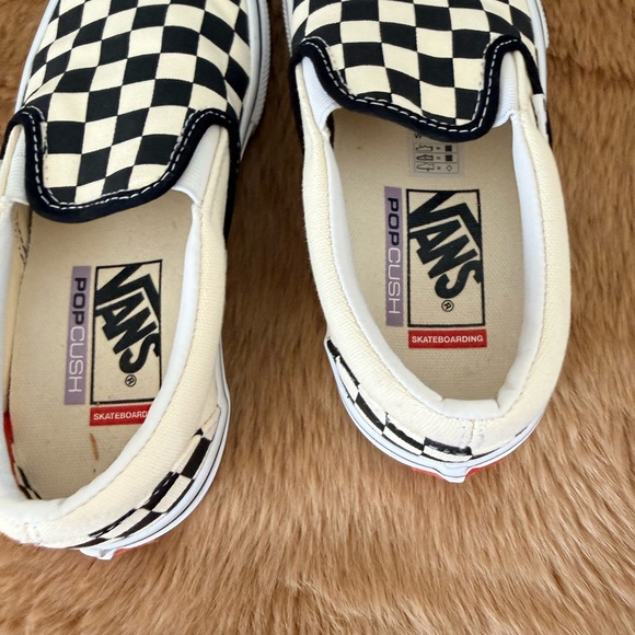 Classic Vans Black and White Checkerboard Slip-Ons size 3.5 (women’s 5!) - Picture 3 of 5
